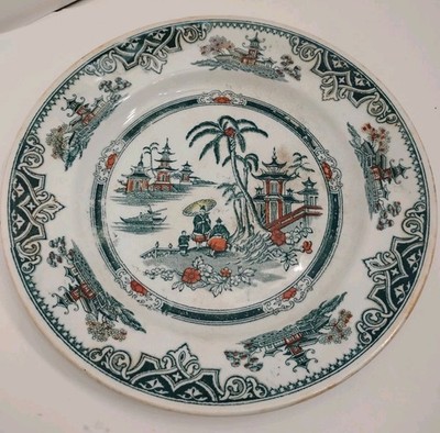 Antique 9'' Petrus Regout & Co.  HONC'' Plate Made In Holland Very Old Decorative 