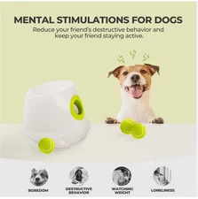 AFP Automatic Ball Launcher for Dogs Interactive Puppy Pet Ball Indoor Throwe...
