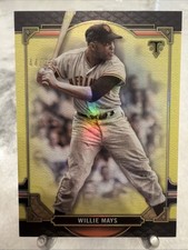 2022 Topps Tribute WILLIE MAYS #50 Giants CITRINE Yellow #/75 SP HOF