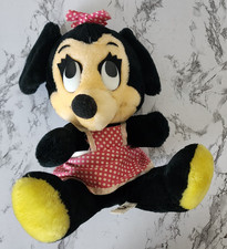 Vintage 1970s Walt Disney Productions Minnie Mouse Plush Doll 12" Seated WDW