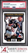 2023 PANINI SCORE #151 LADAINIAN TOMLINSON HOF POP 1 PSA 10