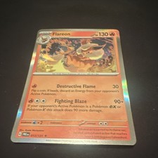 Pokémon Flareon Rare Master Ball Pattern Holo Sv Prismatic Evolutions 013/131 1…