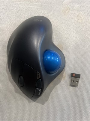 Logitech Logi M570 Wireless Trackball Mouse /USB Dongle TESTED & WORKING