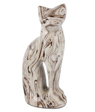 Cat Urns for Ashes - Pet Memorial Urn Gift, Marble Brown