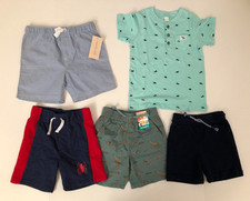 Lot of 5 Toddler Boys Shorts  Shirt New  used Size 24 mo, 2-3