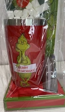 Dr. Seuss The Grinch Hot Cocoa Stainless Steel Travel Coffee Mug Christmas NEW