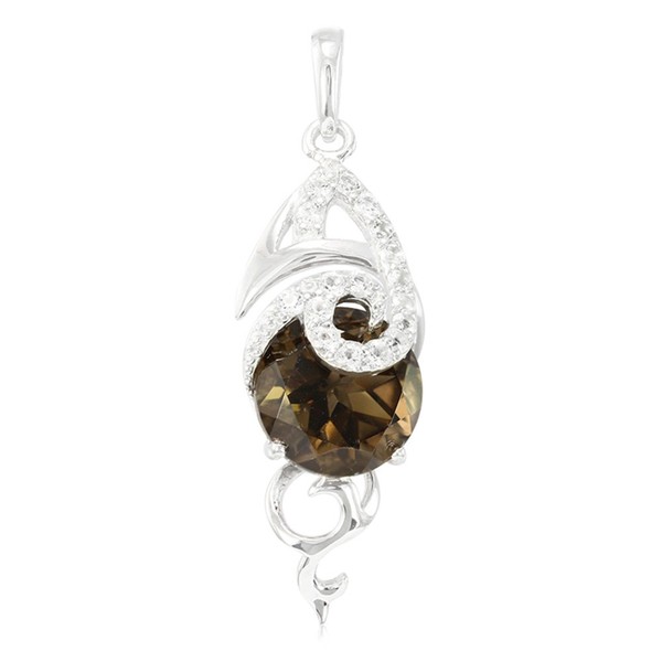 AnhäNger Aus Rauchquarz Und Sterlingsilber-image