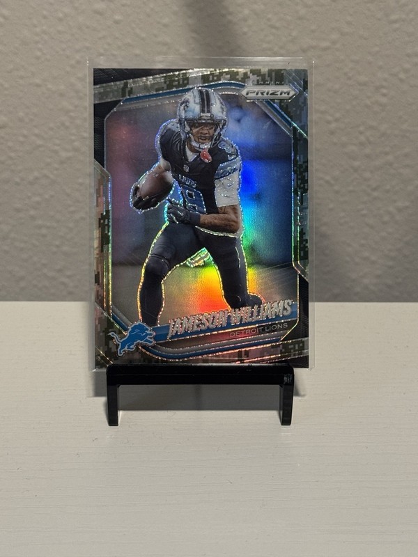 2025 Prizm Football Jameson William #276 Forest Camo Prizm 04/15 - Detroit Lions