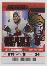 2019 Credentials Debut Ticket Access Red 54/99 Joey Daccord #93 Rookie RC 05kv