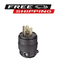 15 Amp 125-Volt Rubber Grounding Plug