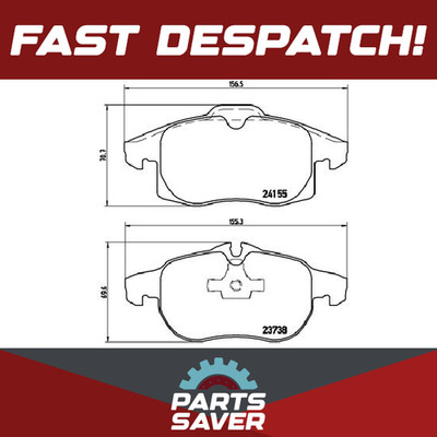 Brake Pads Set fits VAUXHALL SIGNUM Z03 2.0D Front 03 to 04 Y20DTH Brembo New