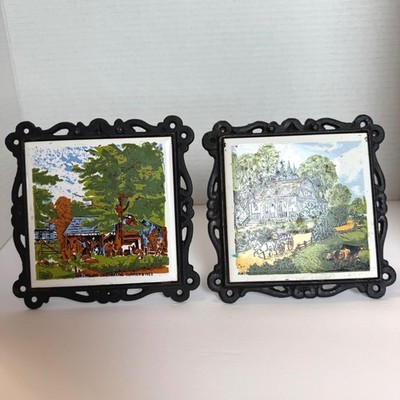 Vintage Seven Star Cast Iron Currier & Ives American Homestead New England Cider