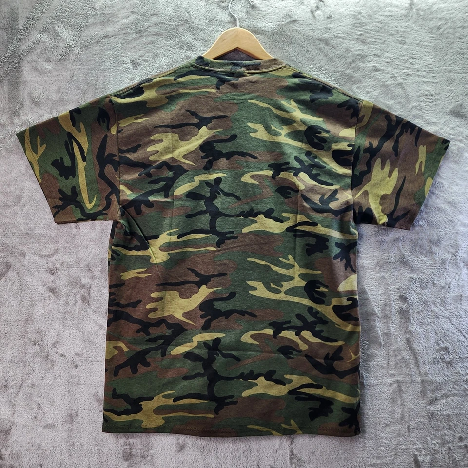Camiseta West Coast Cure Camuflada Corona Logo Para Hombre Grande Green Woodland Streetwear Foto 2 de 4