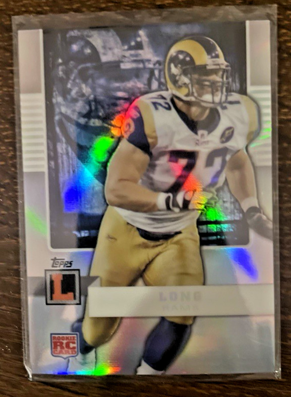 2008 Topps Letterman Chris Long #/99 Refractor RC Rookie #93 Card St Louis Rams
