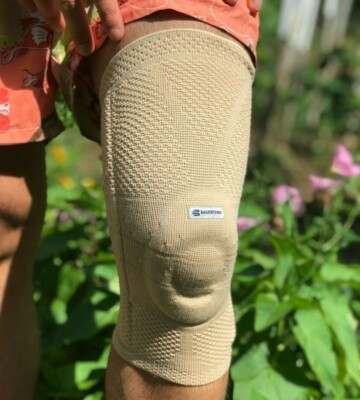 Bauerfeind GenuTrain Size 5 Knee Joint Brace Patella Support Bandage Sleeve ACL