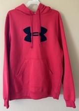 Under Armour Women s XS Hoodie Red Black Fleece Lined Logo
