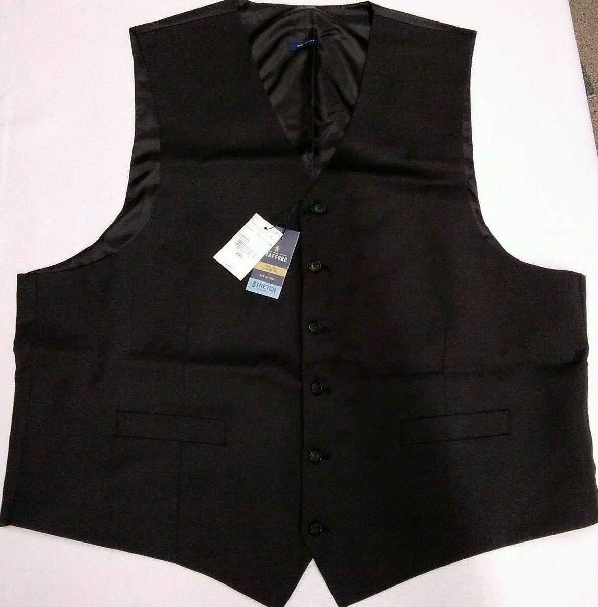 Mens Stafford Vest 2XL Charcoal NWT 