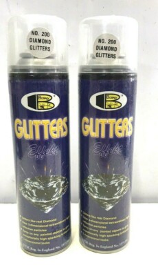 2 x Glitzereffekt Spray verleiht diesem Rauteffekt 227g hochwertiges Finish