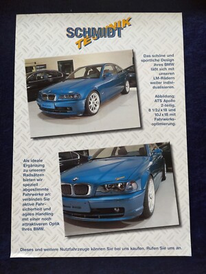 BMW Schmidt Technik Tuning Prospekt Blatt E 36 46 34 39 38