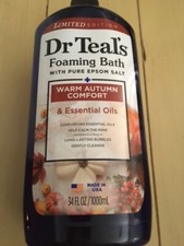 3 X New 34 Ounce Dr. Teal's Ltd Ed WARM AUTUMN COMFORT Foaming Bath w/Epsom Salt