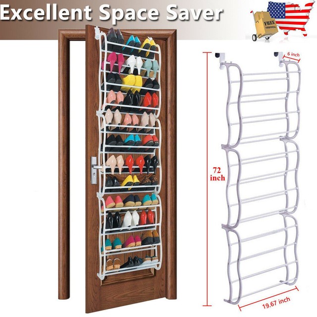 Over The Door Shoe Rack For 36 Pair Wall Hanging Closet Organizer