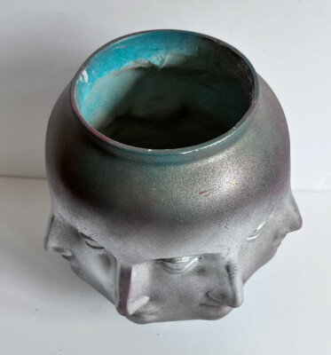 TMS 2005 Fornasetti Style Vitruvian Perpetual Faces Vase MCM Art