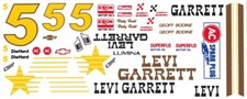  5 GEOFF BODINE LEVI GARRETT Chevrolet All Star 1/43rd Scale Slot Car Decals