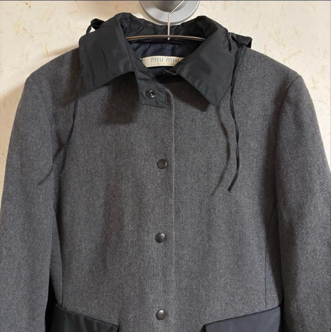 MIU MIU 1999FW Archive Hooded Jacket Vintage Size 44 Men's MIU MIU 1999FW Archive Hooded Jacket Vintage Size 44 Men's