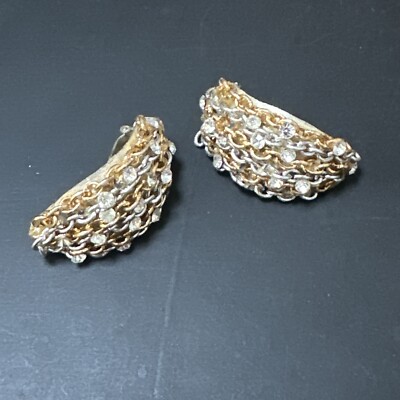 Boucles D'oreilles Clips Vintage Sonia Italy – Plaqué Or Boules – Anciennes