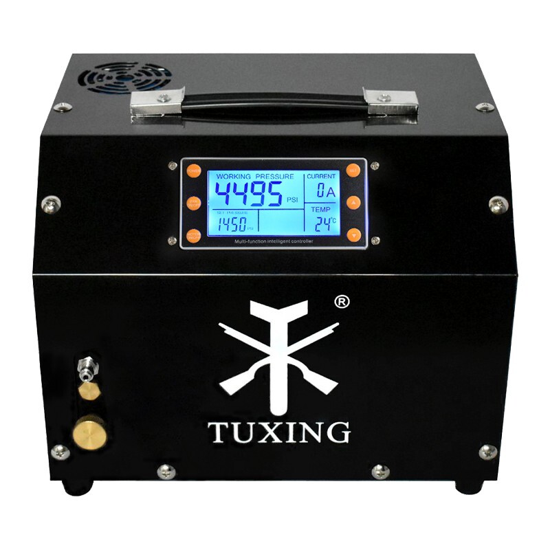 TUXING Pcp Air Compressor 4500psi LCD Display,Built-in Transformer for Air Gun