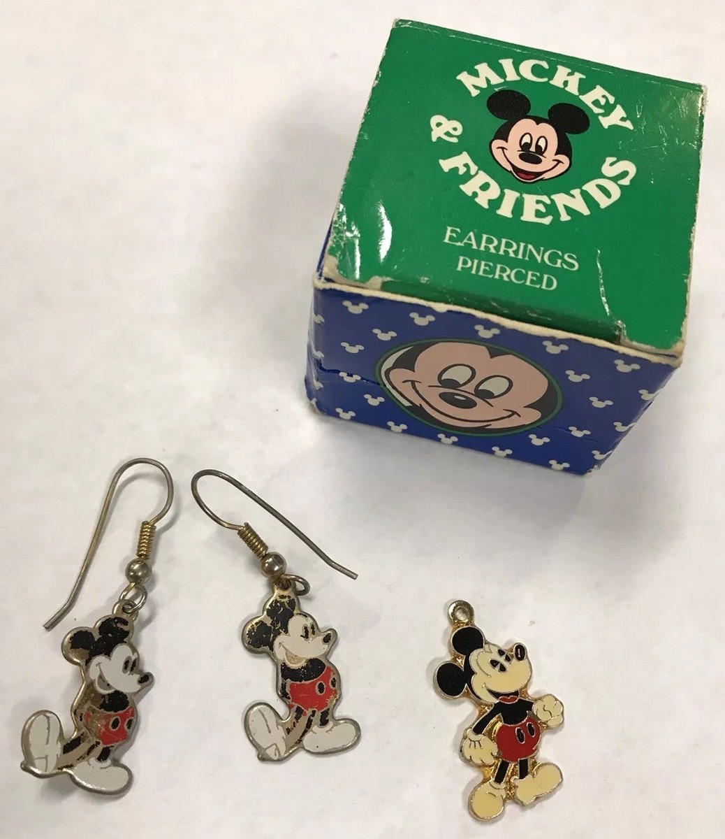Vintage Disney Mickey Mouse & Friends Pierced Earrings Box Vintage Disney Mickey Mouse & Friends Pierced Earrings Box