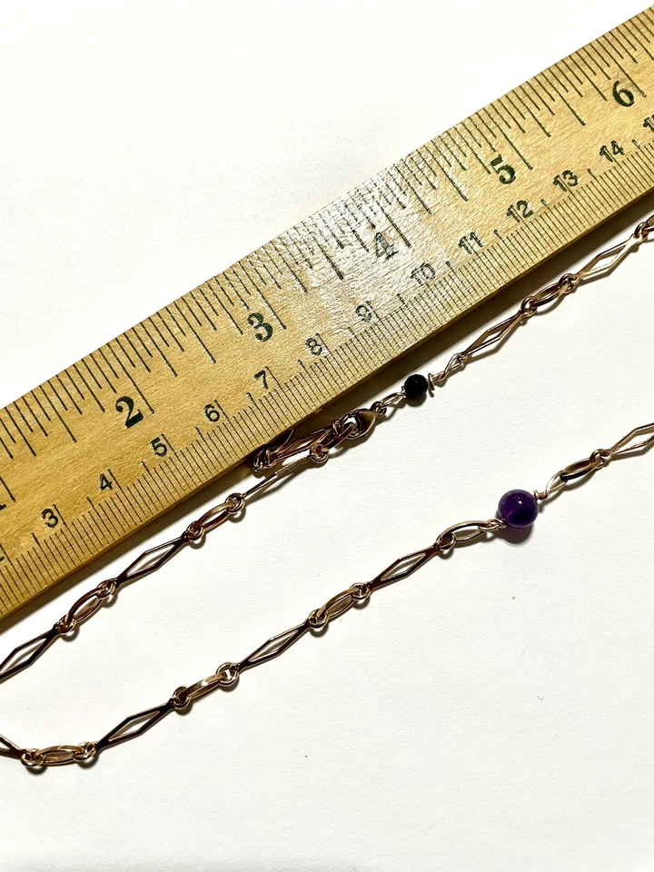 Collar de turmalina 7-8 mm grado AA. Cadena de relleno oro rosa ver foto para más detalles. Foto 3 de 4