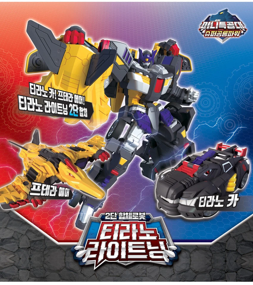 Miniforce Super Dino Power TYRANNO LIGHTNING Ptera Air Transforming Robot Car - Image 3 of 4