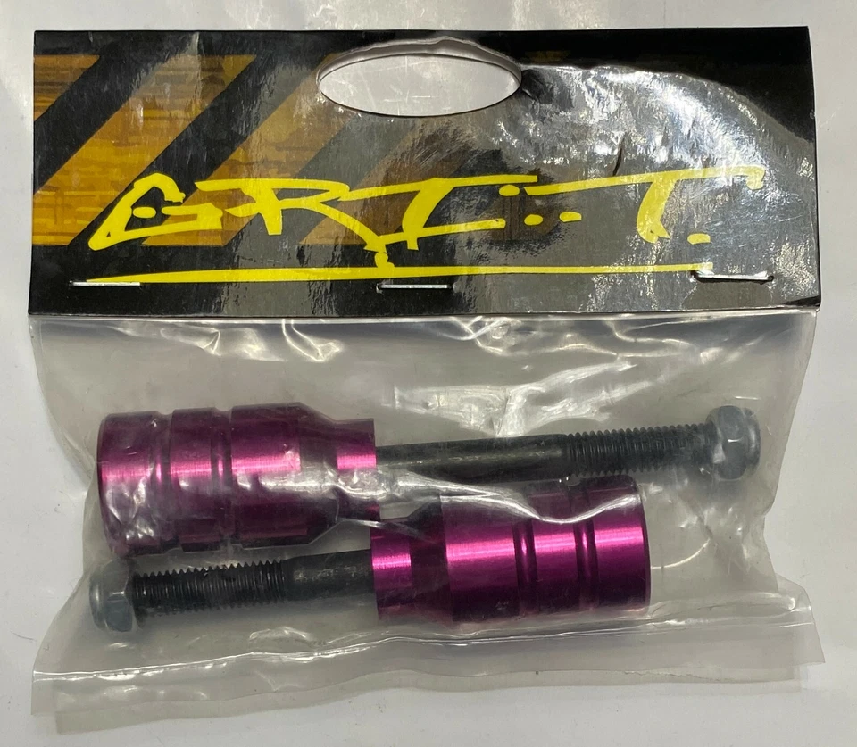 JUEGO DE CLAVIJAS DE ALEACIÓN PÚRPURA PARA SCOOTER DE GRANO EJES DE ALTA TRACCIÓN TUERCAS DE BLOQUEO 17123 NUEVO Foto 2 de 3