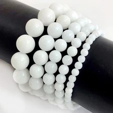 Handmade Beaded Bracelet Round Gemstone Elastic 7.5" Healing Balance 4 6 8 10 12