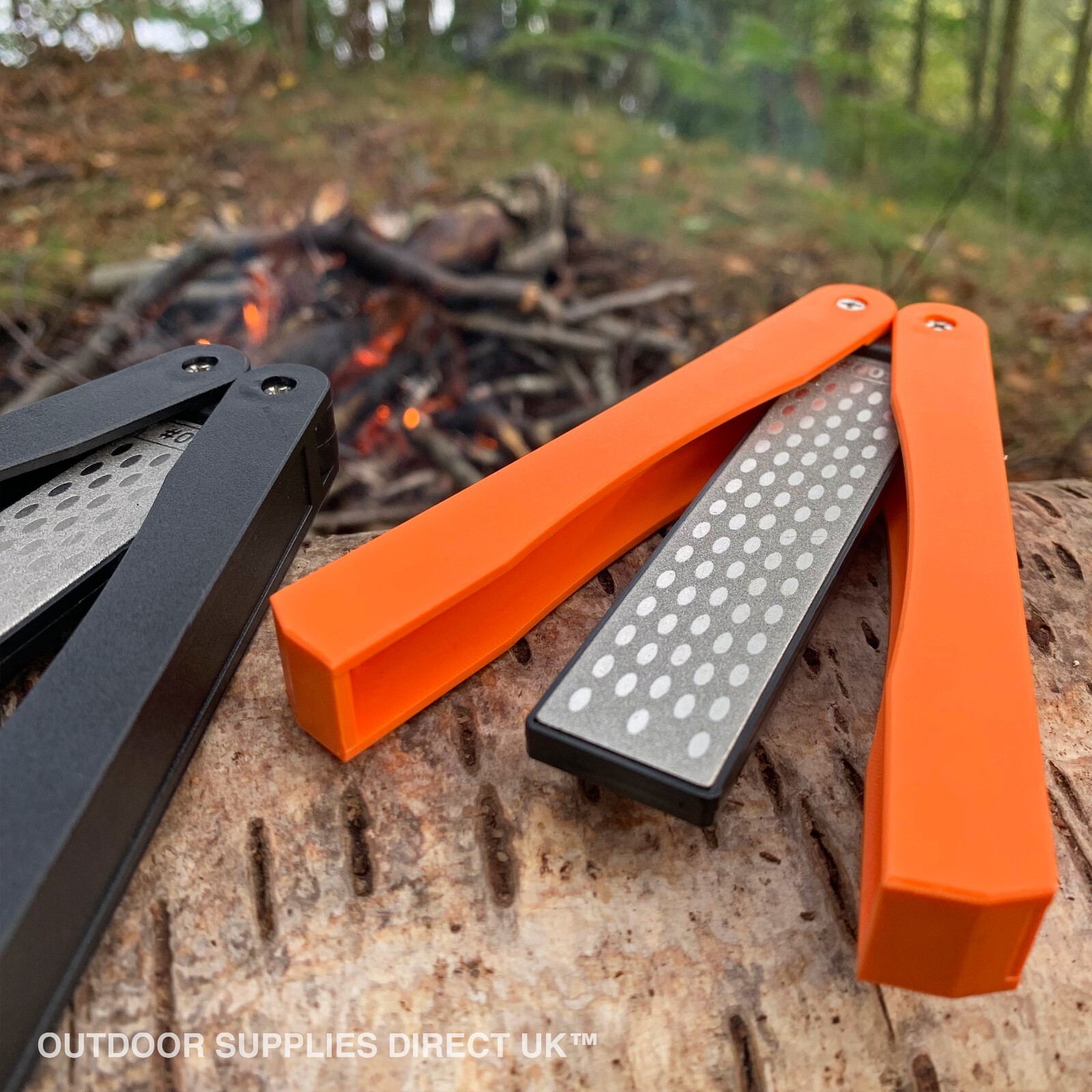 Diamond Sharpening Stone Folding Pocket 2Grit DoubleSided Knife Scissor Blade eBay