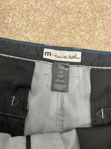 Travis Mathew Shorts Mens Size 40 Dark Gray 11" Inseam Golf Casual Chino - Picture 5 of 6