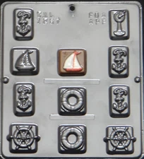 Sailing Assortment Chocolate Candy Mold   1267 NEW