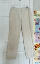 Brooks Brothers Advantage Chino Tan Beige Ivory Women  s Cotton Pants Size 12