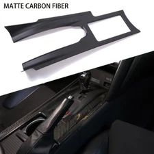 Matte Dry Carbon Fiber Center Console Gear Panel Cover For Nissan GTR R35 08-16