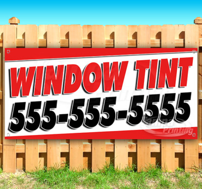 WINDOW TINT PHONE # Advertising Vinyl Banner Flag Sign Many Sizes USA