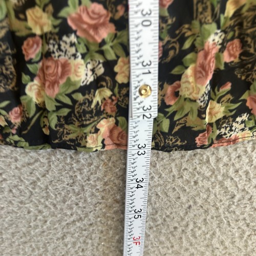 Vintage 90er Kleid Gr. Large Drop Waist Schnürung Cami Slip Blumen Oversized transparent - Bild 21 von 22