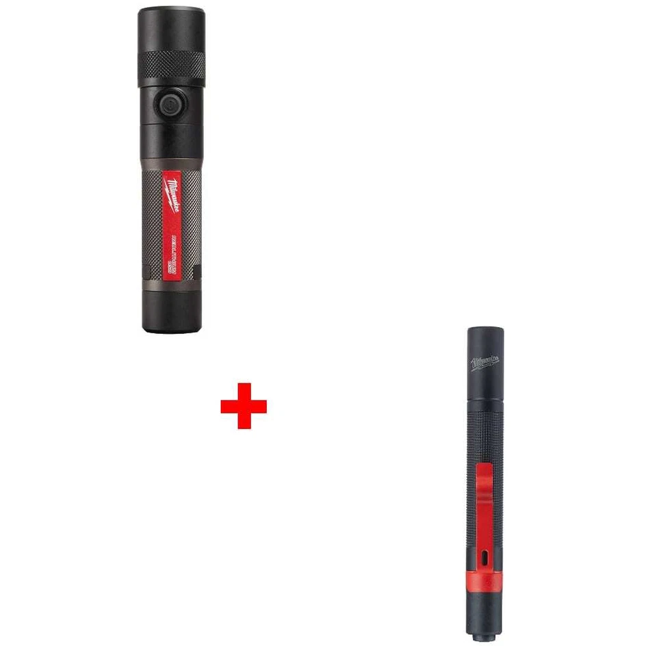 Milwaukee 2161-21 USB 1100L FLASHLIGHT w/ FREE 2105 Al 100-Lumen Pen Light