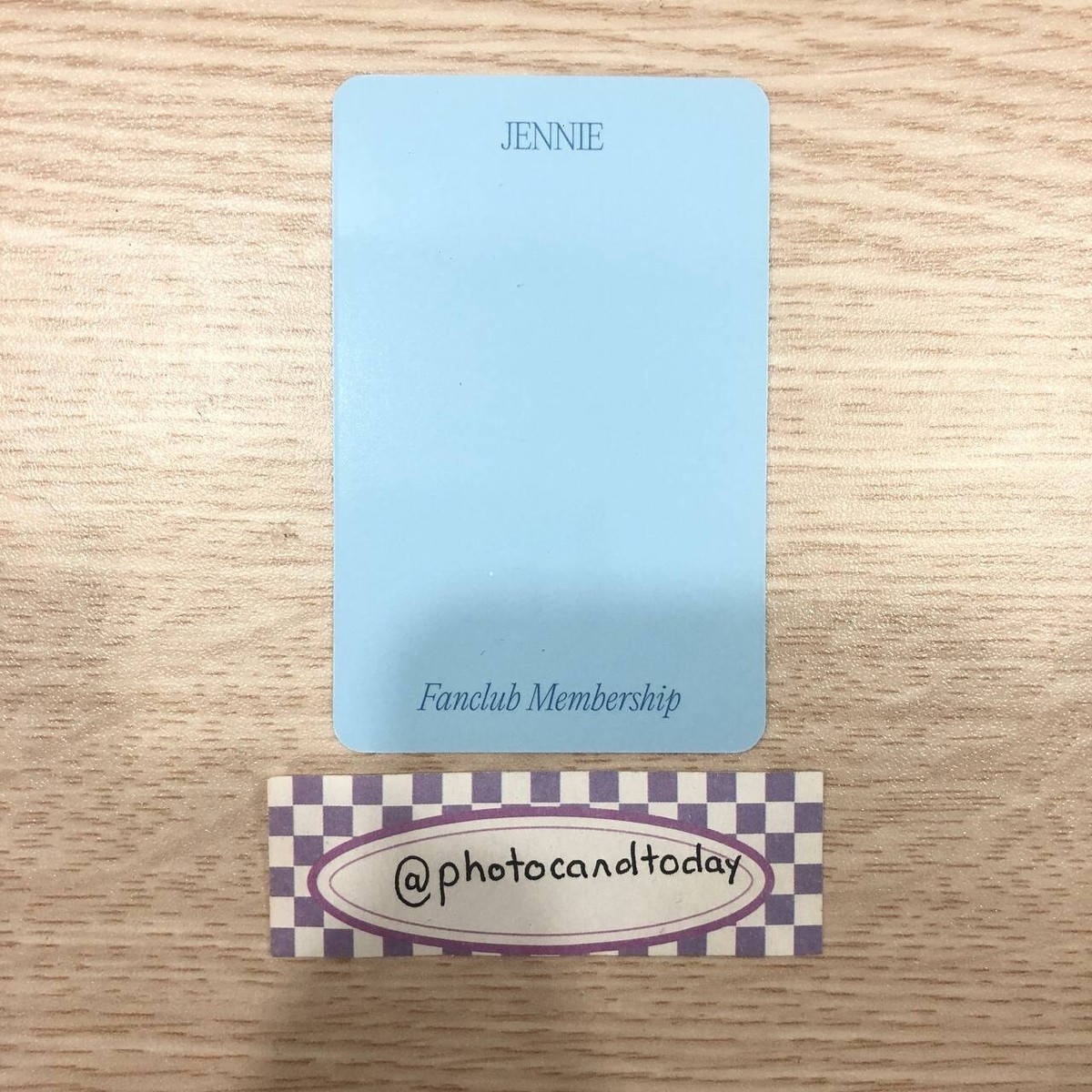 BLACKPINK JENNIE FANCLUB MEMBERSHIP KIT OFFICIAL PHOTOCARD BLINK