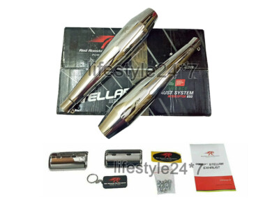 Royal Enfield Interceptor 650 Red Rooster S S Exhaust Muffler Silencer Polished