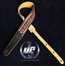 Jack Straps Genuine Leather and Brocade guita...