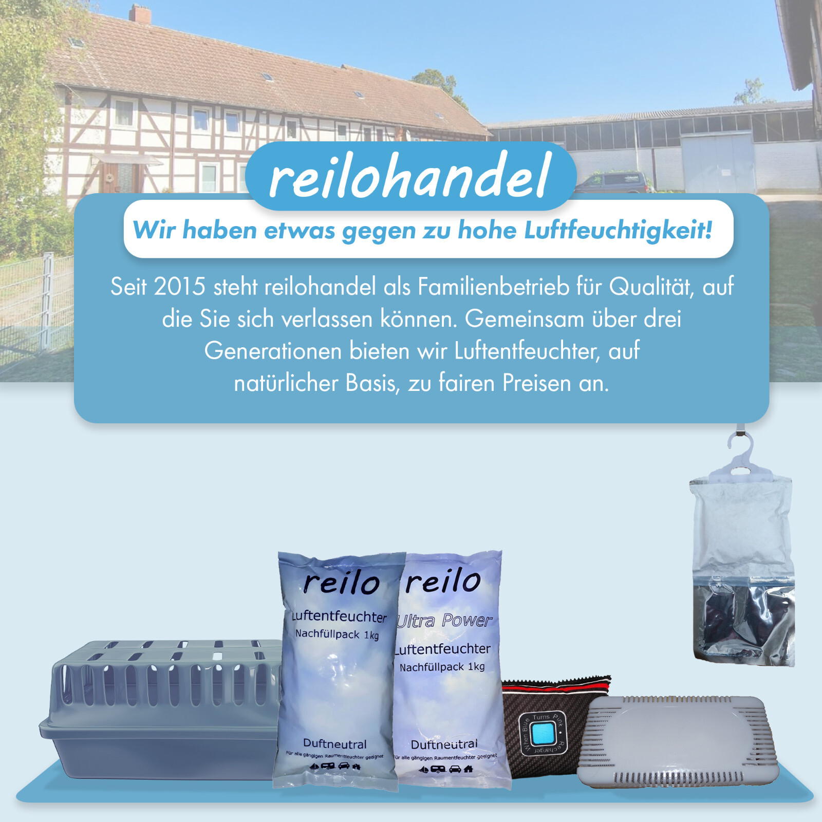 BlueCraft Luftentfeuchter Nachfüllpack 10x 600g Raum Entfeuchter