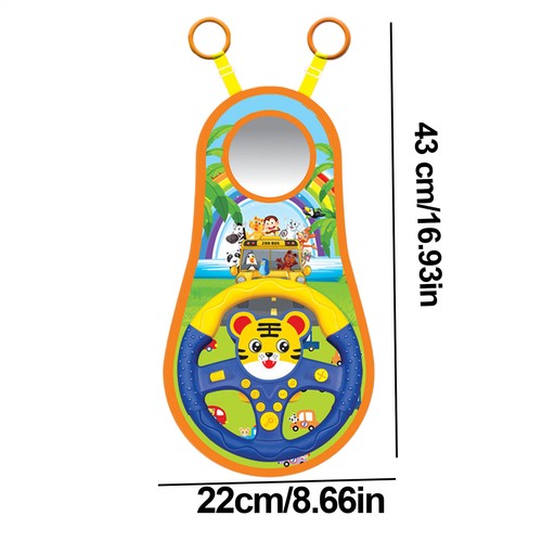 Kids Steering Wheel Toy 360-degree Rotating Pretend Play Steering Wheel Toy cute - Picture 8 of 8
