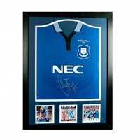 Everton Football Club Duncan Ferguson Signed & Framed Replica Shirt Free Uk Pp Everton Football Club Duncan Ferguson Signed & Framed Replica Shirt Free Uk Pp