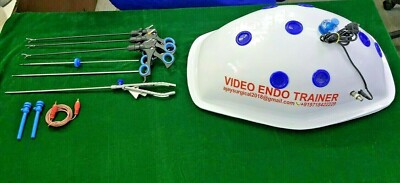  Laparoscopic Simulator Endo-Trainer with complete Set Kit Endoscopy Instruments